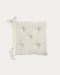 Suyai seat cushion, 100% white cotton, 45 x 45 cm
