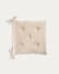 Suyai seat cushion, 100% beige cotton, 45 x 45 cm