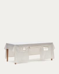 Temis 100% cotton playhouse with cover in white 230 x 210 cm