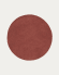 Daianna round rug, 100% maroon cotton, Ø 120 cm