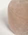 Στρογγυλό πουφ Angelica 100% βαμβακερό βελούδο, ροζ, Ø 45εκ