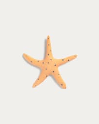 Cordelia starfish shaped cushion, 100% cotton in orange