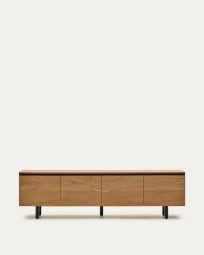 Uxue TV-Möbel 4-türig aus massivem Akazienholz mit natürlichem Finish 200 x 58 cm