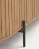 Ψηλός μπουφές Licia, 2 πόρτες, μασίφ ξύλο μάνγκο, μαύρο βαμμένο μέταλλο, 120x170εκ