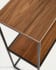 Yoana console table with a walnut veneer and painted black metal structure, 120 x 80 cm