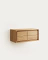 Mueble de baño Kenta de madera maciza de teca con acabado natural 90 x 45 cm