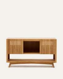 Mueble de baño Kuveni de madera maciza de teca con acabado natural 140 x 50 cm