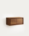 Mueble de baño Kenta de madera maciza de teca con acabado nogal 90 x 45 cm