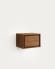 Έπιπλο μπάνιου Kenta, μασίφ ξύλο τικ σε φινίρισμα καρυδιάς, 60x45εκ