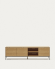 Vedrana TV-meubel met 3 laden in eikenfineer met stalen poten, 195 x 55 cm