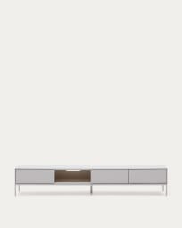 Vedrana TV 3-drawer cabinet white lacquered MDF 195 x 35 cm