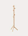 Nadue coat rack in solid beech wood with natural finish 170 cm