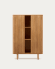 Hoog Mailen-dressoir met 2 deuren van essenfineer met een natuurlijke afwerking 110 x 160 cm