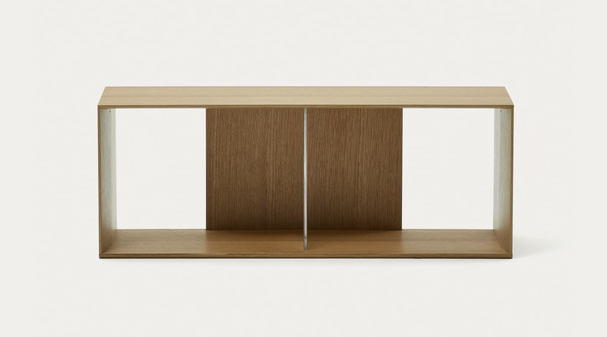 Module étagère grand format Litto en placage de chêne 101 x 38 cm | Kave Home®