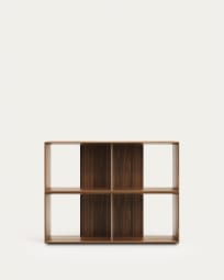 Litto Set aus 2 modularen Regalen aus Nussholzfurnier 101 x 76 cm