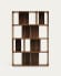 Litto set of 6 modular shelving units in walnut wood veneer, 101 x 152 cm