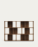 Set Litto van 6 modulaire planken in walnootfineer 168 x 114 cm