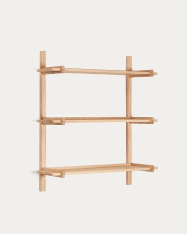 Sitra modular shelf, 3 solid oak wood shelves in a natural finish, 90 cm, FSC Mix Credit