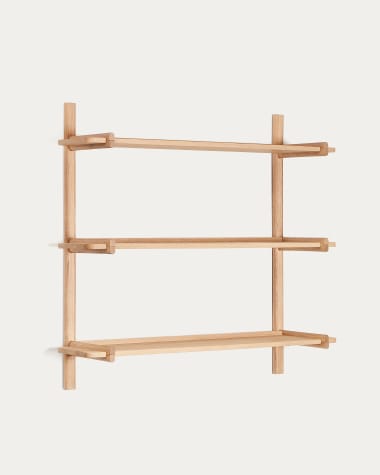 Sitra modular shelf, 3 solid oak wood shelves in a natural finish, 110 cm, FSC Mix Credit
