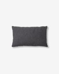 Kam cushion cover in black, 30 x 50 cm