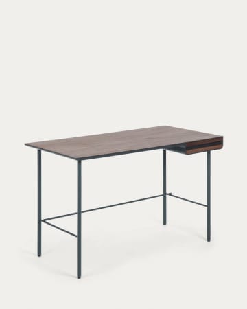 Kesia Schreibtisch mit Walnussfurnier 120 x 60 cm