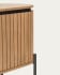 Κομοδίνο Licia, 1 πόρτα, μασίφ ξύλο μάνγκο, μαύρο βαμμένο μέταλλο, 55x55εκ