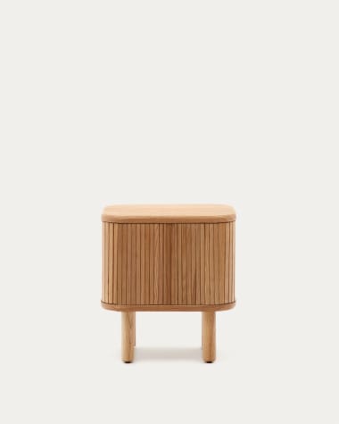 Mailen bedside table in ash veneer with a natural finish 50 x 55 cm