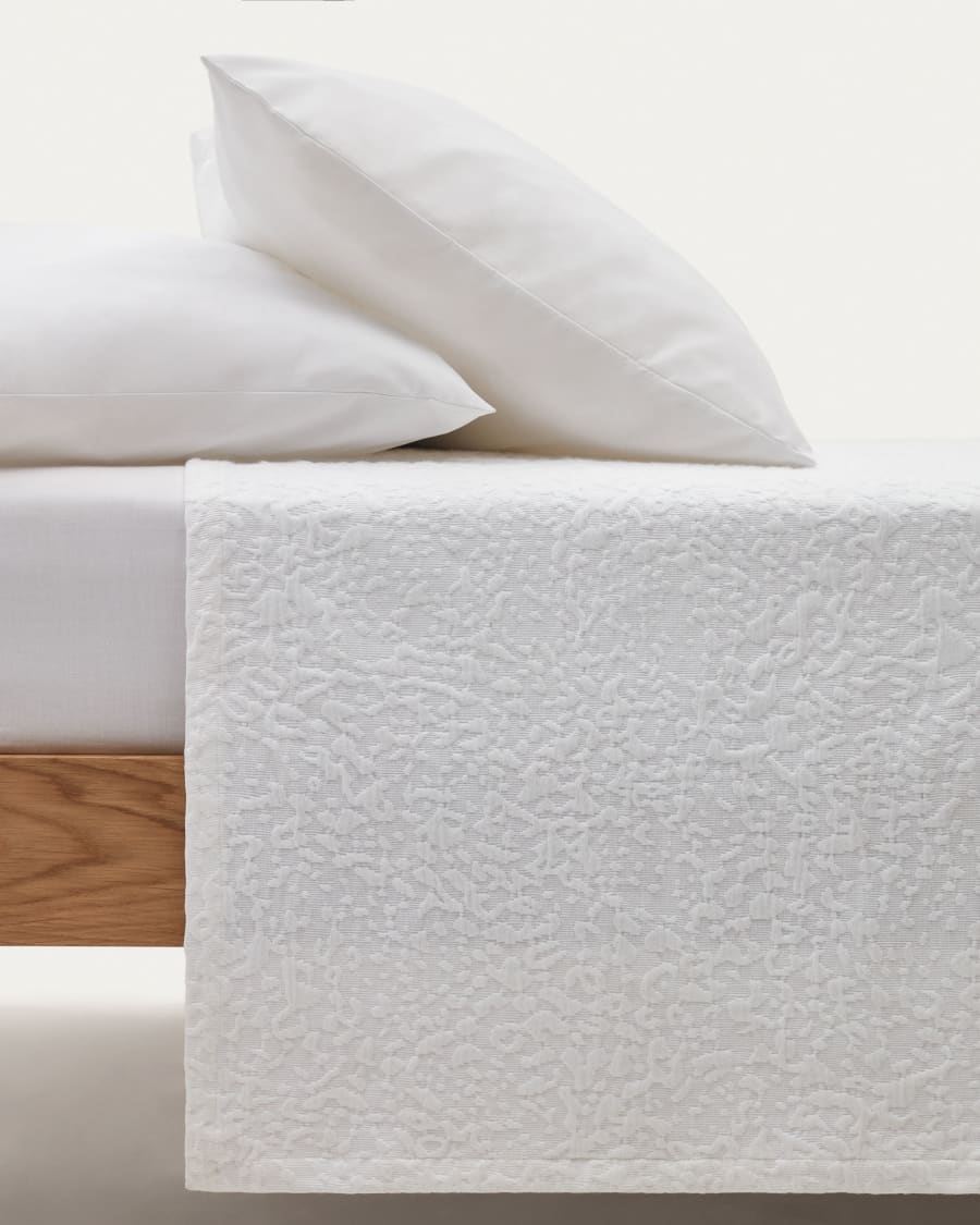 Colcha Marimurtra 100% algodón blanco para cama 150/160 cm