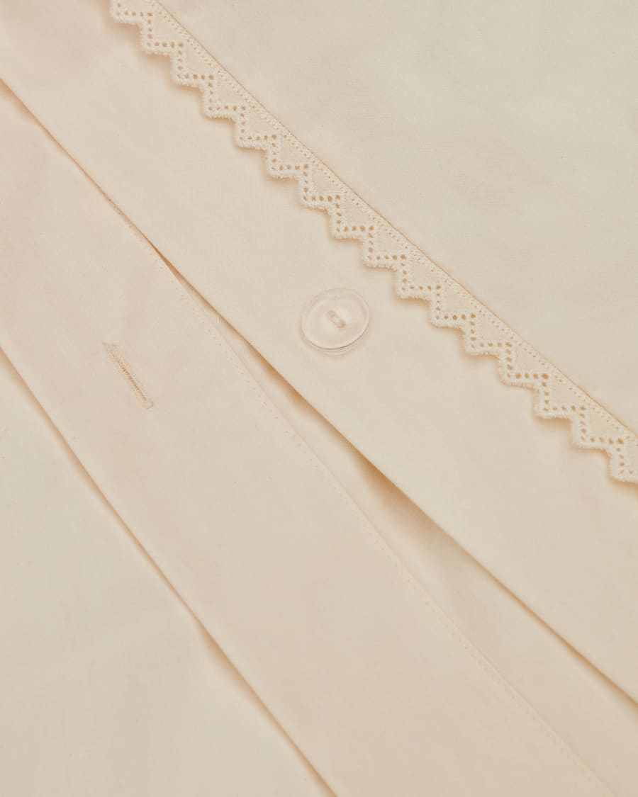 Set Ciurana fundas nórdica y de almohada 100% algodón puntilla natural cama  150/160 cm - Kave Home. N1300020JJ33