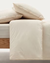 Ciurana Bettdeckenbezug 100% natürliche Baumwolle mit Spitze für Bett von 135/140 cm
