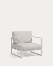 Fotel Comova 100% ogrodowy w kolorze białym i białym aluminium
