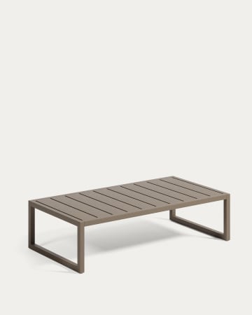 Table basse Comova 100 % pour extérieur en aluminium vert 60 x 114 cm