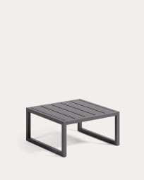 Stolik pomocniczy Comova 100% ogrodowy z czarnego aluminium 60 x 60 cm