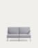 Comova 100% outdoor 2-seater sofa in blue and white aluminium, 150 cm