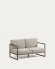 Sofa 2-osobowa Comova 100% ogrodowa w kolorze jasnoszarym i zielonym aluminium 150 cm