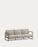 Comova 3-Sitzer Sofa 100% outdoor hellgrau und Aluminium grün 222 cm