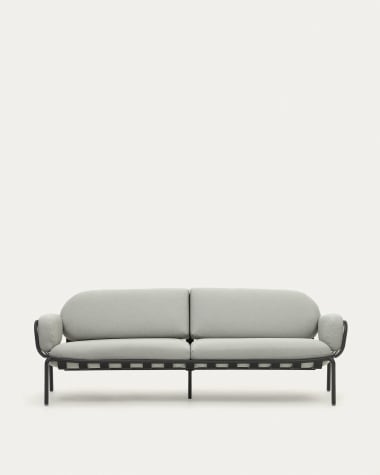 Sofa ogrodowa Joncols 3-osobowa z aluminium malowanego na szaro 225 cm