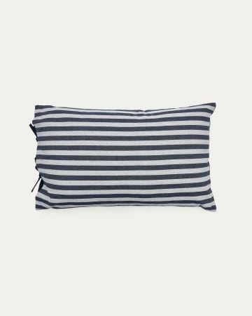 Poduszka Tabby 100% bawełna połaczenie w szare i niebieskie paski 40 x 60 cm