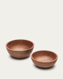 Delci set of 2 acacia wood bowls