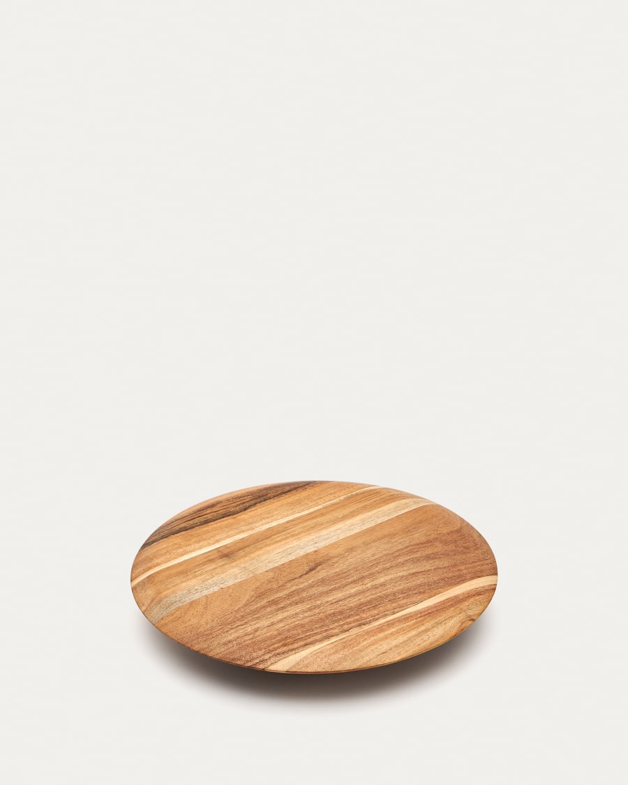 Vassoio girevole Lentegi in legno massiccio di acacia | Kave Home