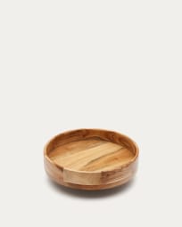Lentegi large round bowl in solid acacia wood
