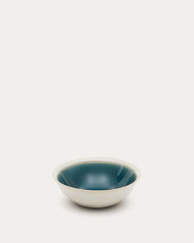 Taça Sanet de cerâmica azul e branco