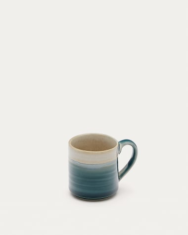 Chávena Sanet pequena de cerâmica azul e branco