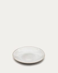 Portbou ceramic dessert plate in white