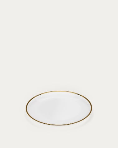 Nelie flat plate with golden edges