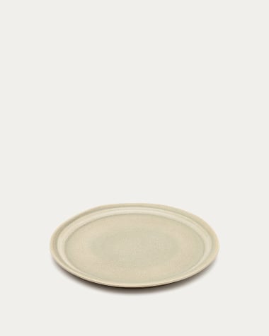 Lauriana beige ceramic dinner plate