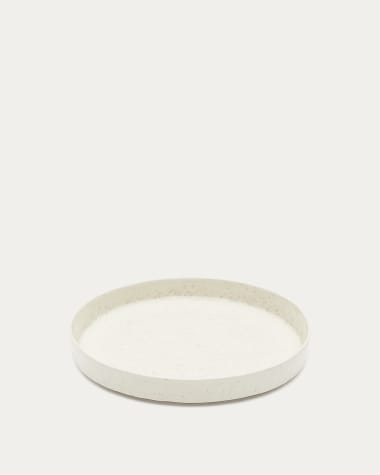 Prato raso Setisa de cerâmica branco