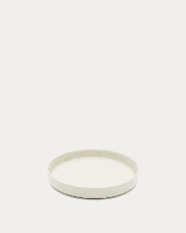 Setesi white, ceramic dessert plate