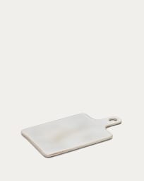 Portbou ceramic serving board in white