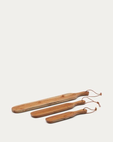 Selvira set of 3 acacia wood serving boards